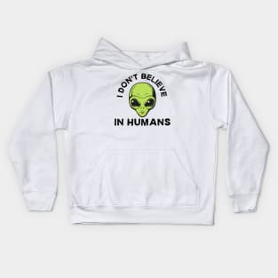 i don't believe in humans Kids Hoodie